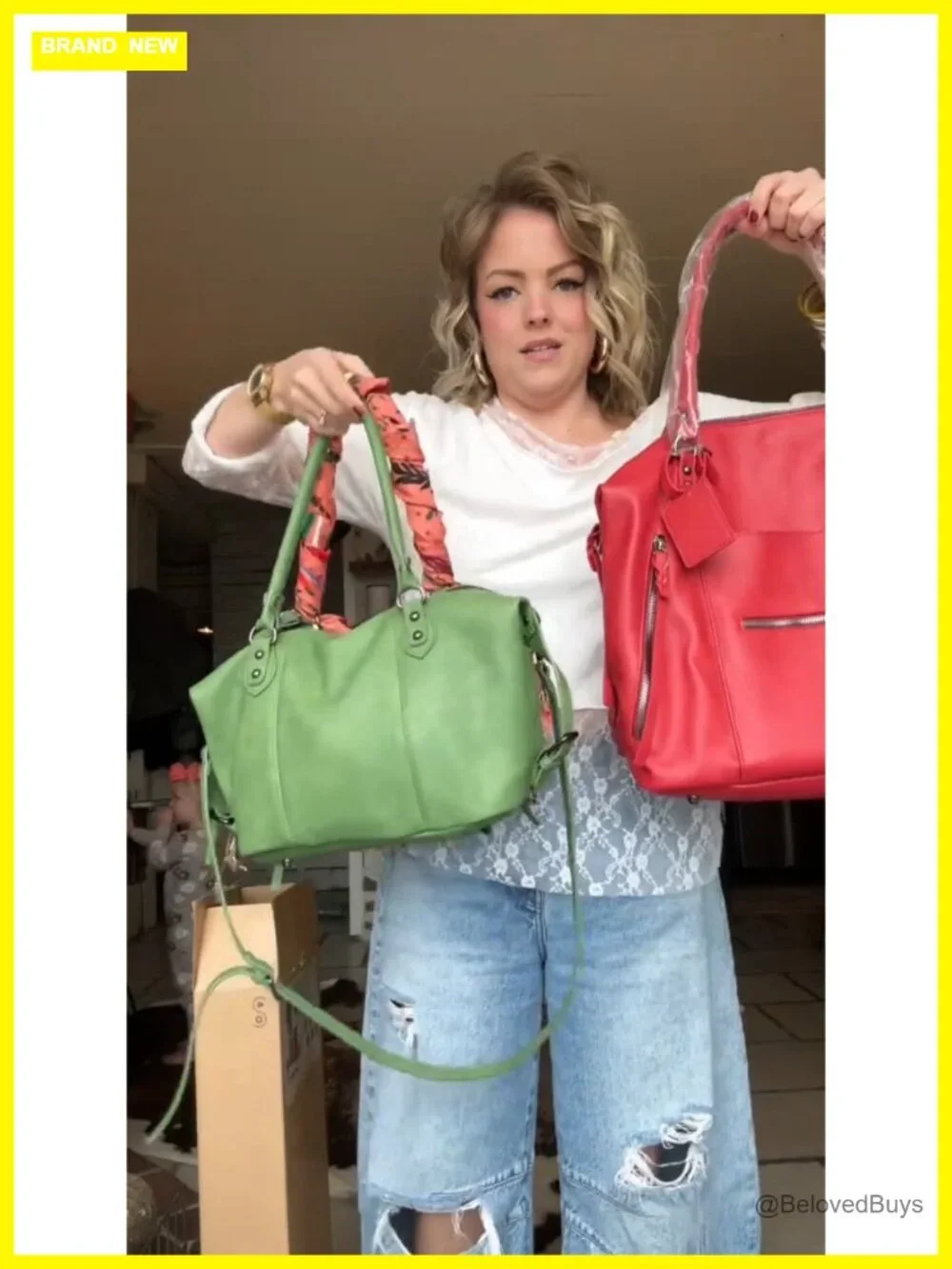 Vegan Leather Hobo Tote Bag with Adjustable Dual Straps